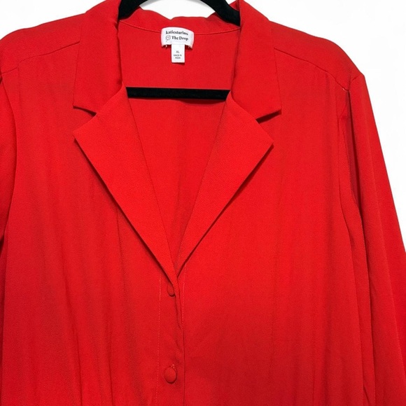 Katie Sturino The Drop cherry red wide-leg jumpsuit - Picture 3 of 8